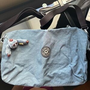 Kipling Slate Blue Messenger Bag with Keychain